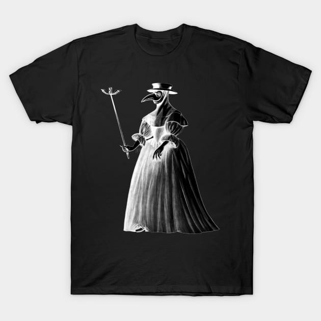 Lady Plague Doctor (black) T-Shirt by AlexTal